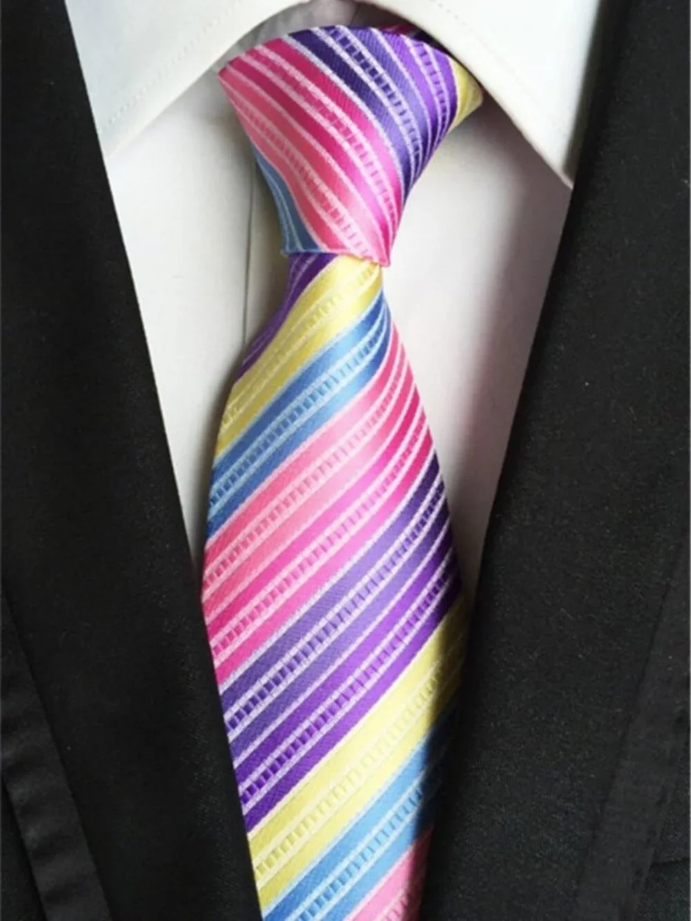 Lot of 9 Classic Men's Woven Jacquard Neckties - Stylish Formal Accessories